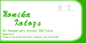 monika kolozs business card